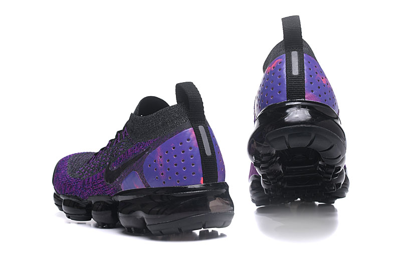 Nike Air VaporMax Flyknit 2 Black/Purple with Black Swoosh – Deep Tone, Sneakers Athletic VaporMax Cushioning & Sleek Style - Image 7