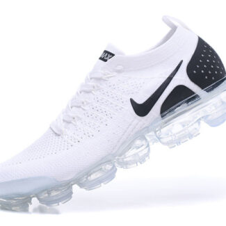 Nike Air VaporMax Flyknit 2 White/Black with Black Swoosh – Clean Upper, Sneakers Athletic VaporMax Cushion & Versatile Style