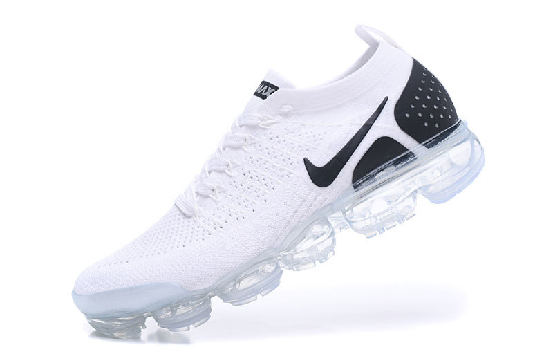 Nike Air VaporMax Flyknit 2 White/Black with Black Swoosh – Clean Upper, Sneakers Athletic VaporMax Cushion & Versatile Style