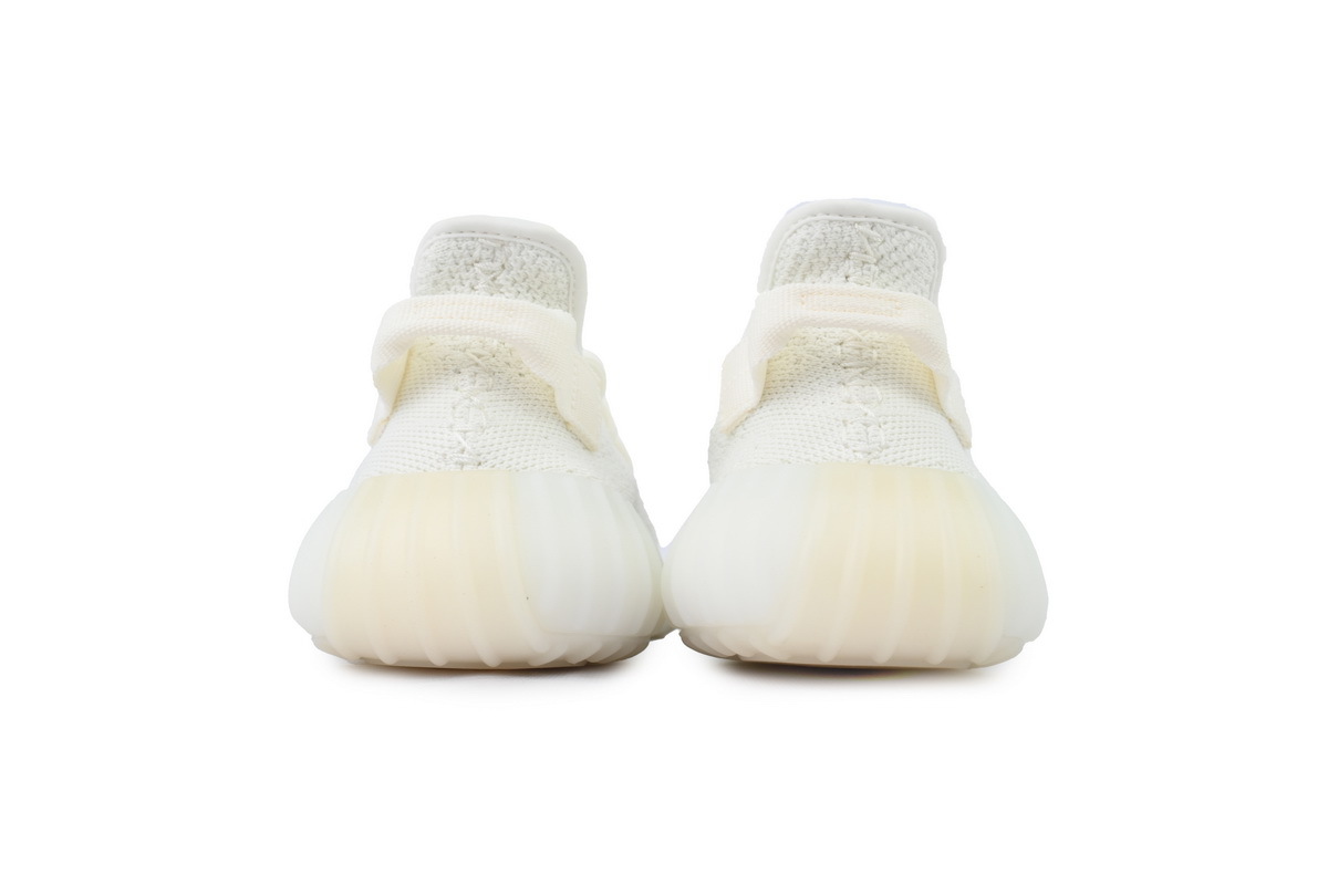 adidas Yeezy Boost 350 V2 Cream White - Triple White (CP9366) Men's Low Top Lace-Up Sneakers Athletic Basketball US Size New - Image 3