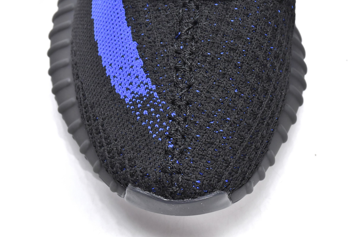 adidas Yeezy Boost 350 V2 Black/Blue Men's Low Top Lace-Up Sneakers Athletic Basketball US Size New - Image 6