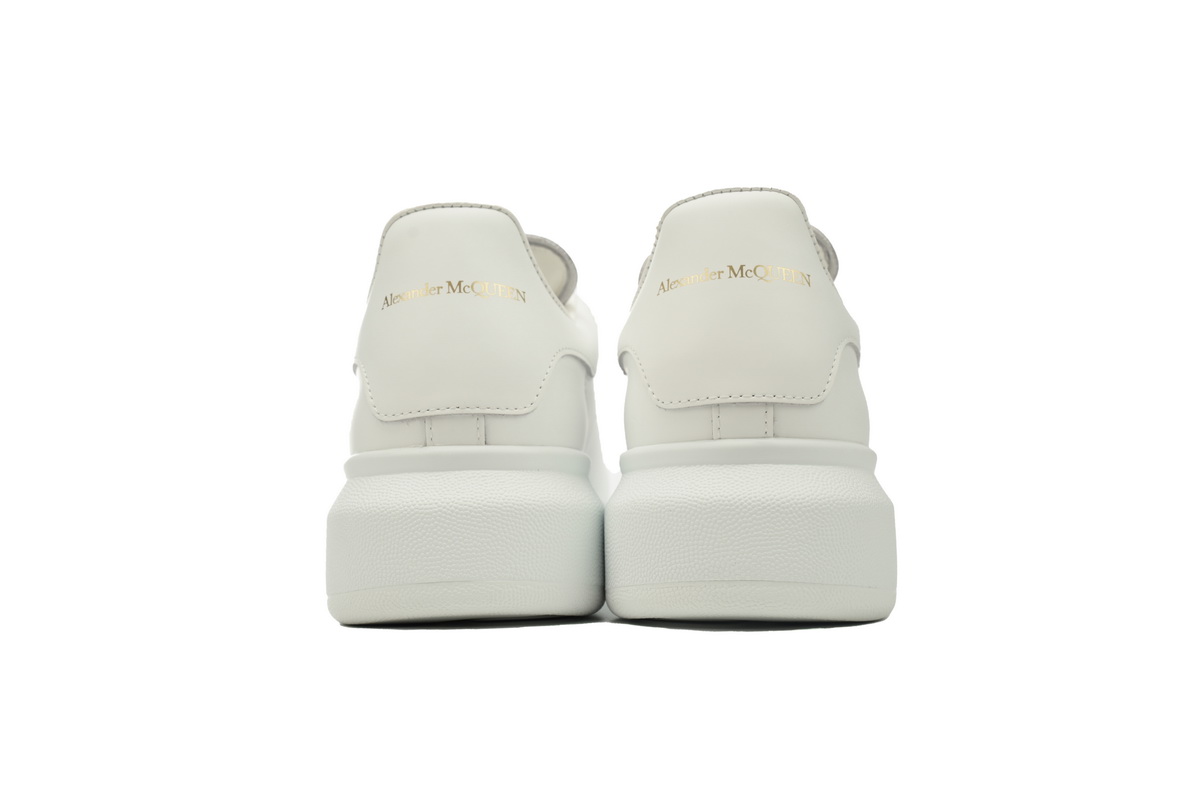 Alexander McQueen Oversized white Gold Men's Athletic Casual Sneakers Shoes - Image 4