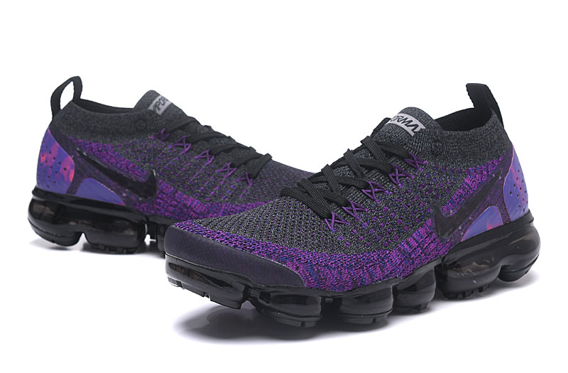 Nike Air VaporMax Flyknit 2 Black/Purple with Black Swoosh – Deep Tone, Sneakers Athletic VaporMax Cushioning & Sleek Style - Image 5