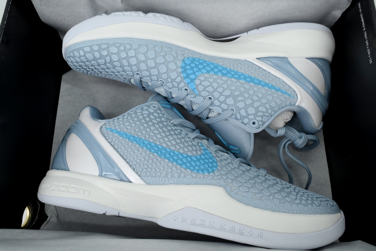 Nike Kobe 6 Men's Low Top Lace-Up Basketball Sneaker Athletic Shoes Protro "Caitlin Clark Light Armory Blue" - Image 7