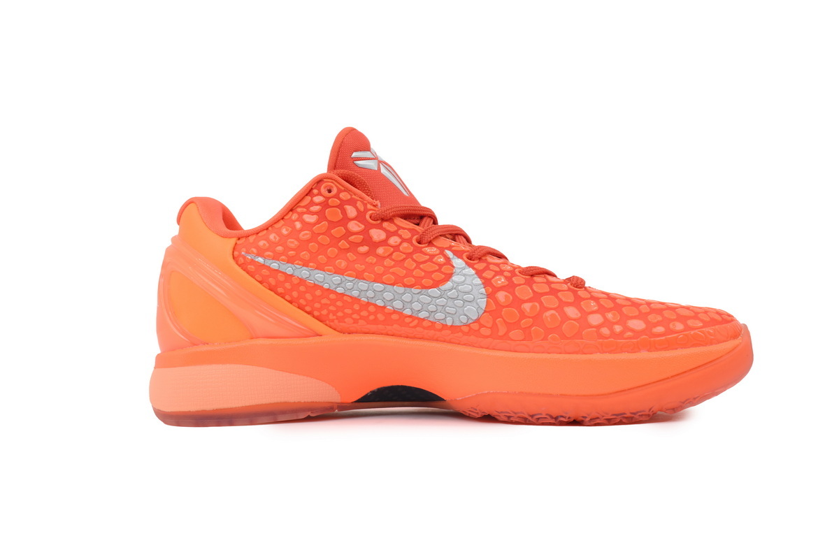 Nike Kobe 6 Men's Low Top Lace-Up Basketball Sneaker Athletic Shoes Protro "Total Orange" - Image 2