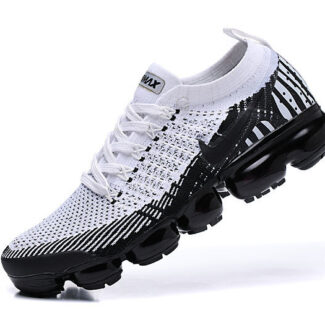 Nike Air VaporMax Flyknit 2 Zebra Pattern with Black Swoosh – Unique Print, Sneakers Athletic VaporMax Air Sole & Flexible Fit
