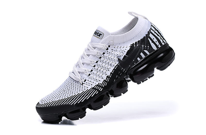 Nike Air VaporMax Flyknit 2 Zebra Pattern with Black Swoosh – Unique Print, Sneakers Athletic VaporMax Air Sole & Flexible Fit