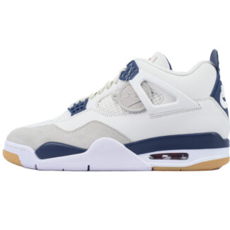 Nike Air Jordan 4 AJ4 Navy Blue Men's Lace-up Basketball Sneakers Athletic Shoes