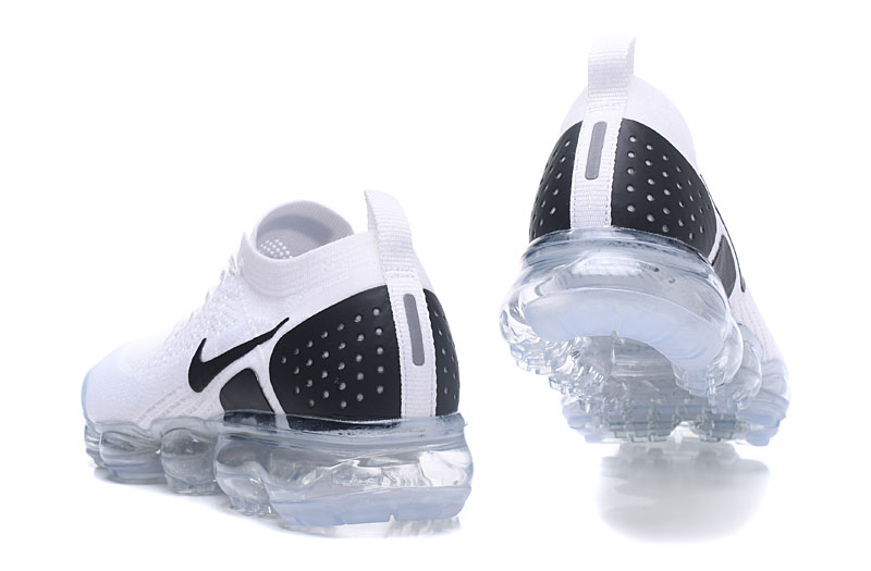 Nike Air VaporMax Flyknit 2 White/Black with Black Swoosh – Clean Upper, Sneakers Athletic VaporMax Cushion & Versatile Style - Image 6