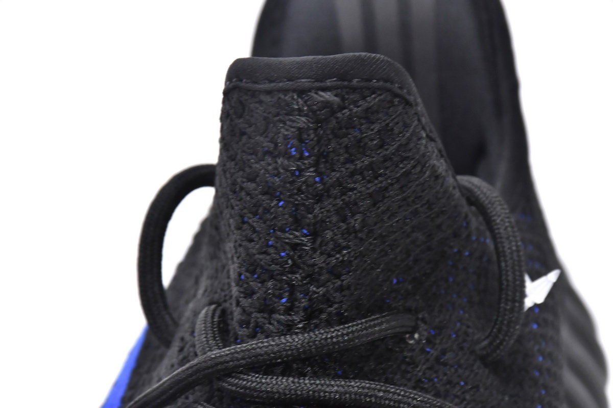 adidas Yeezy Boost 350 V2 Black/Blue Men's Low Top Lace-Up Sneakers Athletic Basketball US Size New - Image 7
