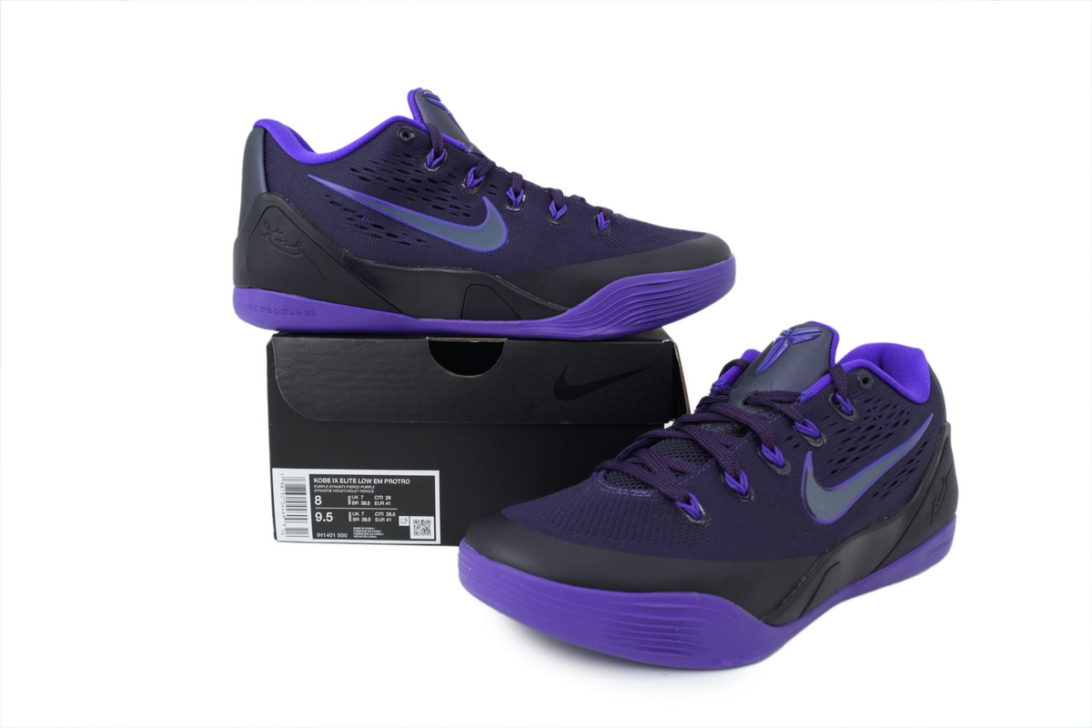 Nike Kobe 9 EM Low Protro TB 'Purple Dynasty' Men's Low Top Lace-Up Basketball Sneaker Athletic Shoes - Image 7