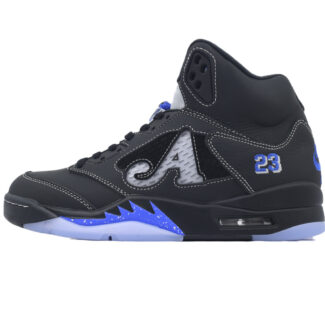 Awake NY x Air Jordan 5 AJ5 Retro 'Black Racer Blue' Men's Lace-Up Basketball Athletic Sneakers Shoes DV4982-004
