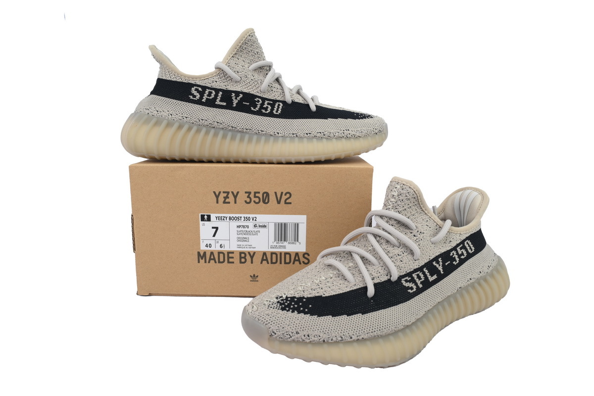 adidas Yeezy Boost 350 V2 Slate Men's Low Top Lace-Up Sneakers Athletic Basketball US Size - Image 7