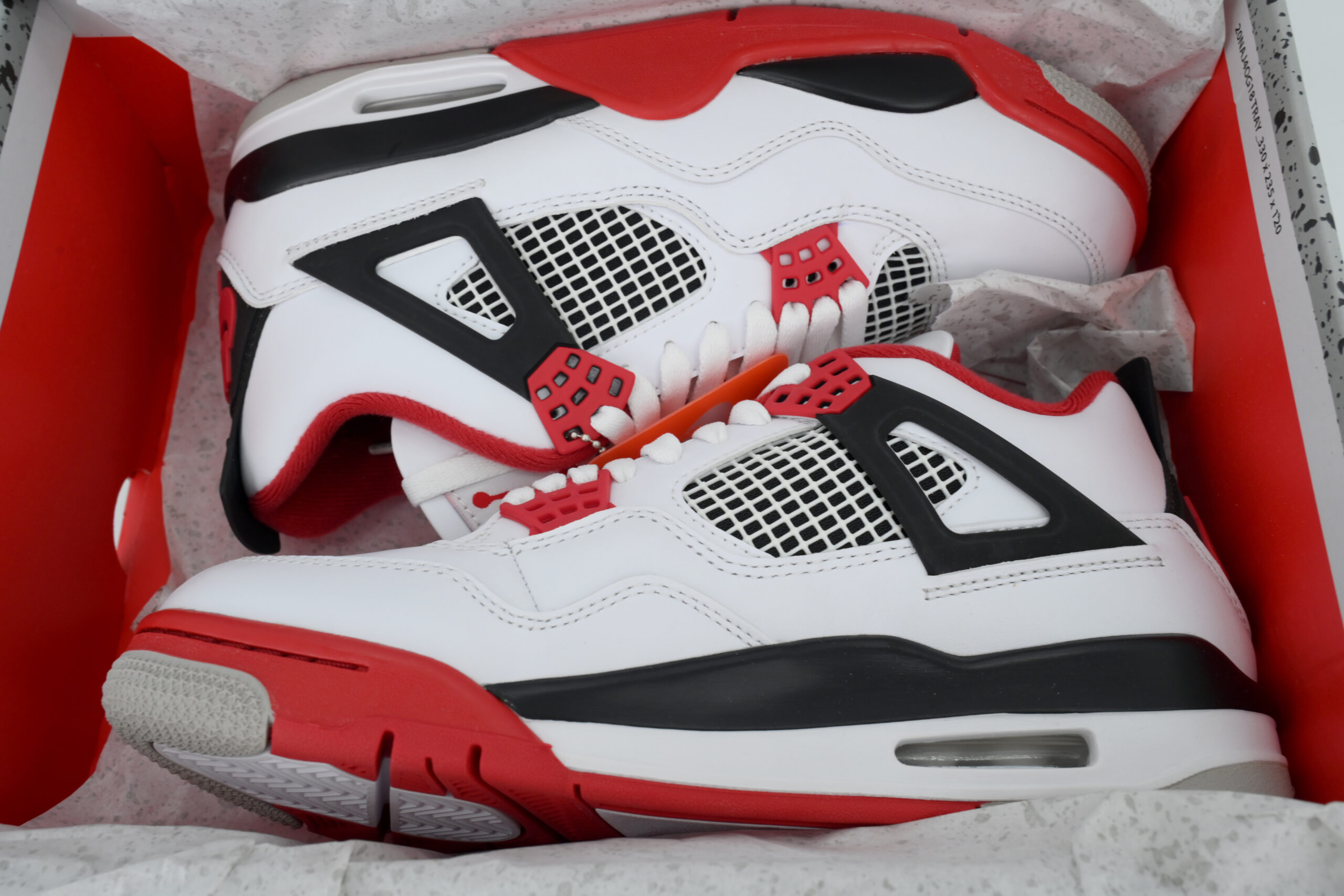 Nike Air Jordan 4 AJ4 Fire Red Men's Athletic Sneakers Basketball DC7770-160 - Image 6