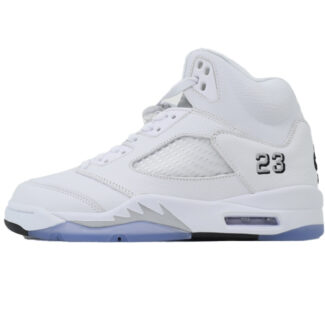 Nike Air Jordan 5 AJ5 Retro 'White Metallic' 2026 Men's Lace-Up Basketball Athletic Sneakers Shoes HQ7978-103