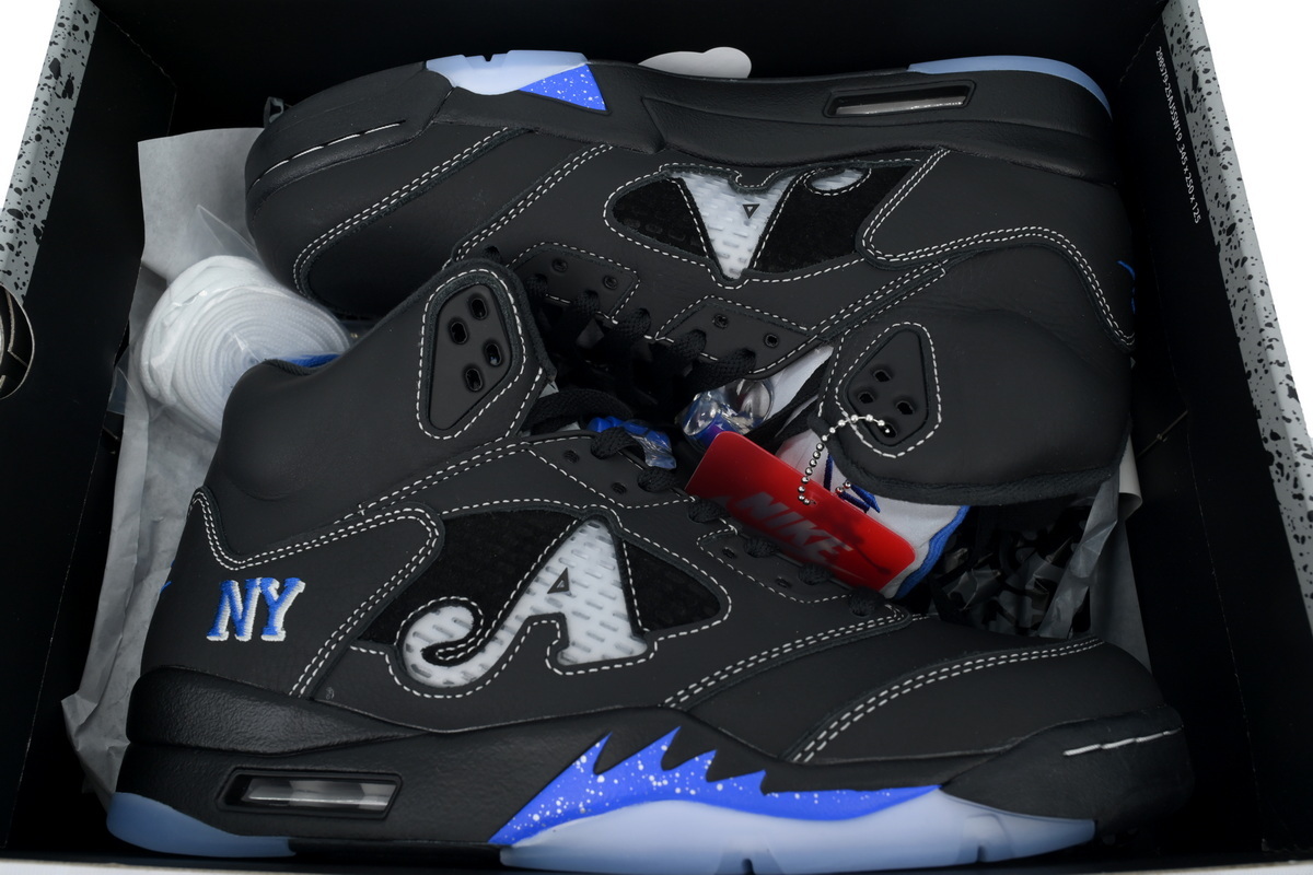 Awake NY x Air Jordan 5 AJ5 Retro 'Black Racer Blue' Men's Lace-Up Basketball Athletic Sneakers Shoes DV4982-004 - Image 6