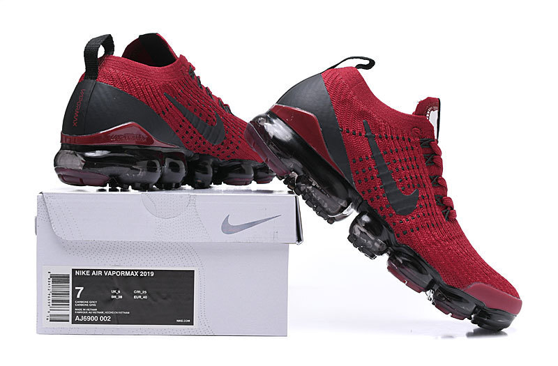 Nike Air VaporMax Flyknit 3 Red/Black Men's Air Cushion Sneakers Casual Shoes US Sizes 8-11 - Image 8