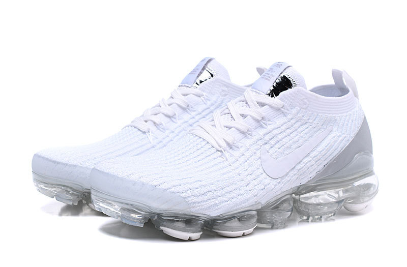 Nike Air VaporMax Flyknit 3 All White Men's Air Cushion Sneakers Casual Shoes US Sizes 8-11 - Image 3