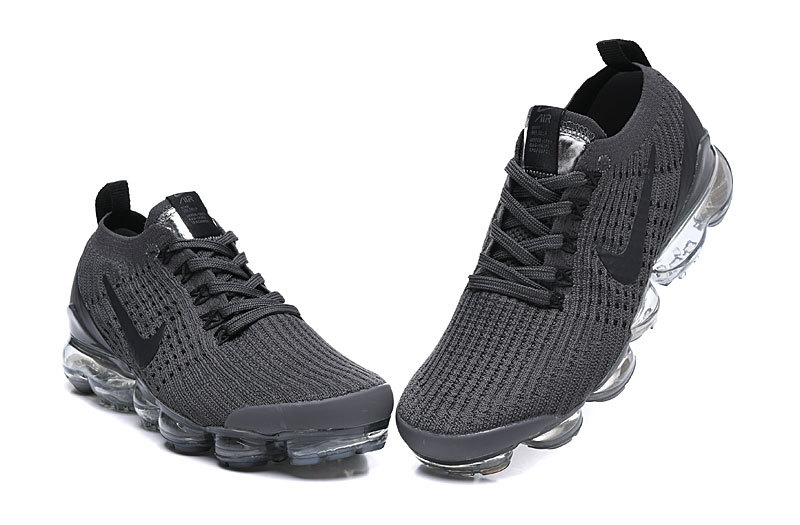 Nike Air VaporMax Flyknit 3 Gray/Black Men's Air Cushion Sneakers Casual Shoes US Sizes 8-11 - Image 3