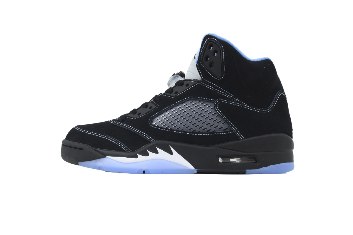 Nike Air Jordan 5 AJ5 5 Retro 'Black University Blue' 2026 Men's Lace-Up Basketball Athletic Sneakers Shoes DD0587-008