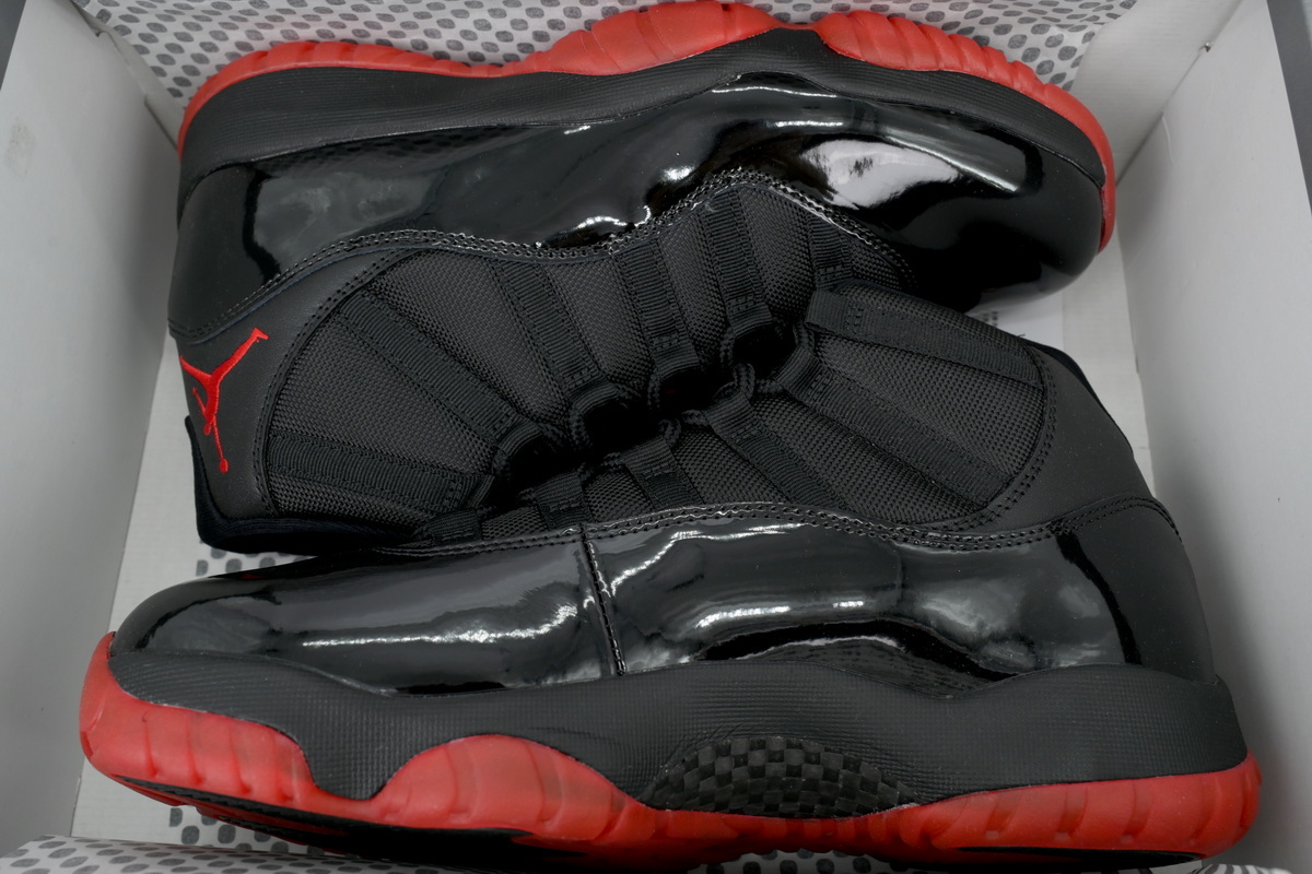 Nike Air Jordan 11 AJ11 Retro New Black Red Men's Lace-up Basketball Sneakers Athletic Shoes 378037-326 - Image 6