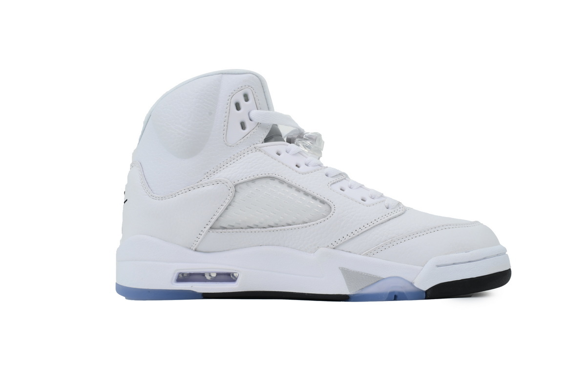 Nike Air Jordan 5 AJ5 Retro 'White Metallic' 2026 Men's Lace-Up Basketball Athletic Sneakers Shoes HQ7978-103 - Image 2