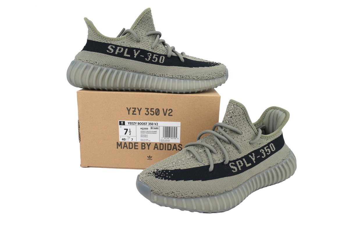 adidas Yeezy Boost 350 V2 Granite Men's Low Top Lace-Up Sneakers Athletic Basketball US Size - Image 7