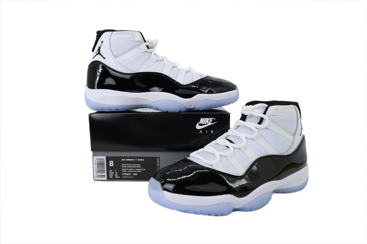 Nike Air Jordan 11 AJ11 Retro 'Concord' Men's Lace-up Basketball Sneakers Athletic Shoes 378037-100 - Image 7