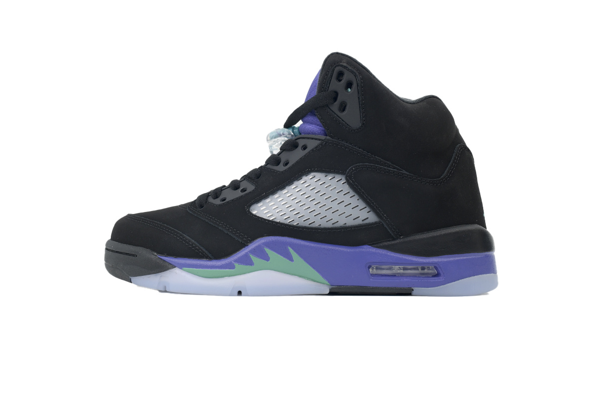 Nike Air Jordan 5 AJ5 Retro 'Black Grape' Men's Lace-Up Basketball Athletic Sneakers 136027-007