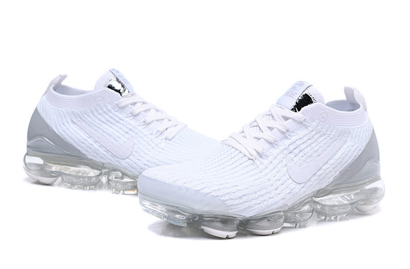 Nike Air VaporMax Flyknit 3 All White Men's Air Cushion Sneakers Casual Shoes US Sizes 8-11 - Image 4