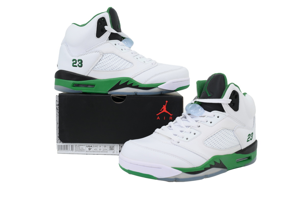 Wmns Air Jordan 5 AJ5 Retro 'Lucky Green' Men's Lace-Up Basketball Athletic Sneakers DD9336-103 - Image 7