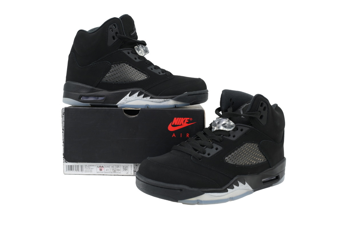 Nike Air Jordan 5 AJ5 Retro SE 'Black Cat' Men's Lace-Up Basketball Athletic Sneakers Shoes FZ2239-001 - Image 7
