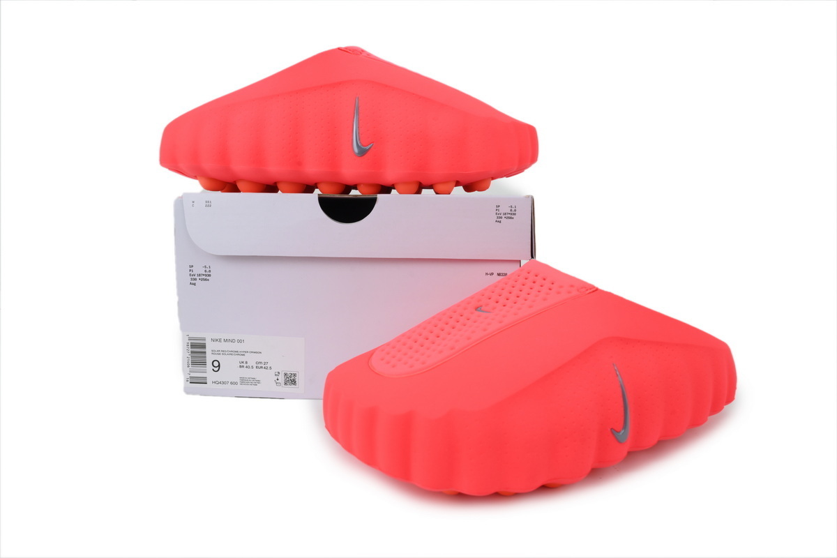 Nike Mind 001 Men's Slip-On Low Top Athletic/Sneaker/Casual Red Men size 8-13 HQ4307-600 (The size runs small, please order one size up.) - Image 8