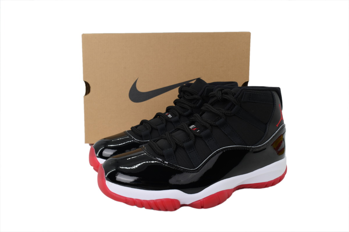 Nike Air Jordan 11 AJ11Retro 'Bred' Men's Lace-up Basketball Sneakers Athletic Shoes 378037-061 - Image 8