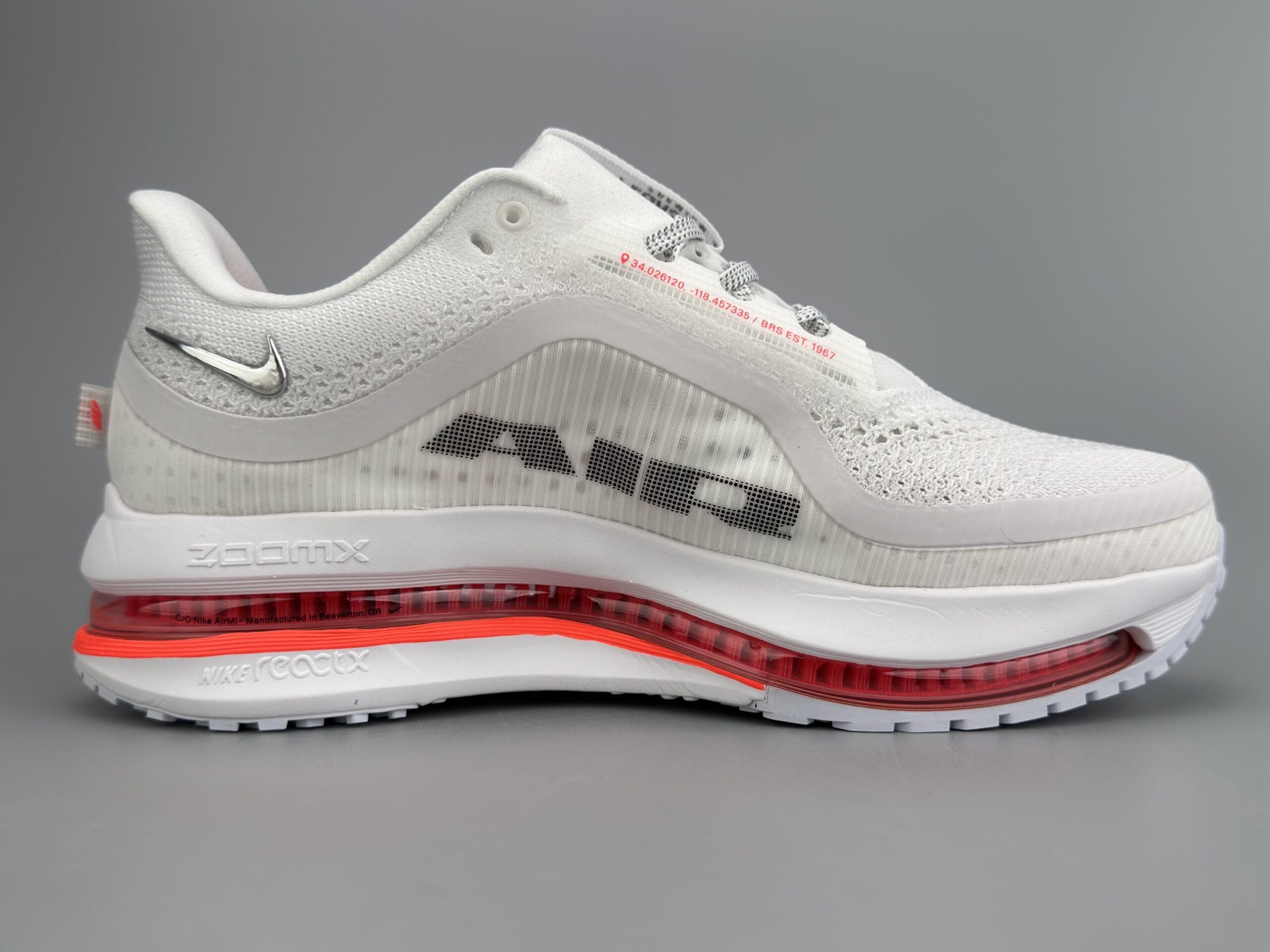 Nike Air Zoom Pegasus Premium White/Gray/Black/Orange Men's Athletic Sneakers Sports Shoes US Size 8-12Nike Air Zoom Pegasus Premium White/Gray/Black/Orange Men's Athletic Sneakers Sports Shoes US Size 8-12 - Image 2