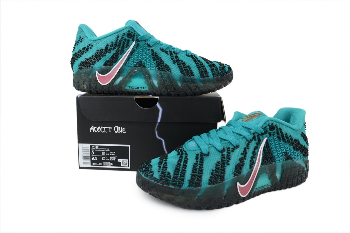 Nike Ja 3 EP 'Turbo Green' Men's Lace-up Basketball Sneakers Athletic Shoes HF2794-300 - Image 6