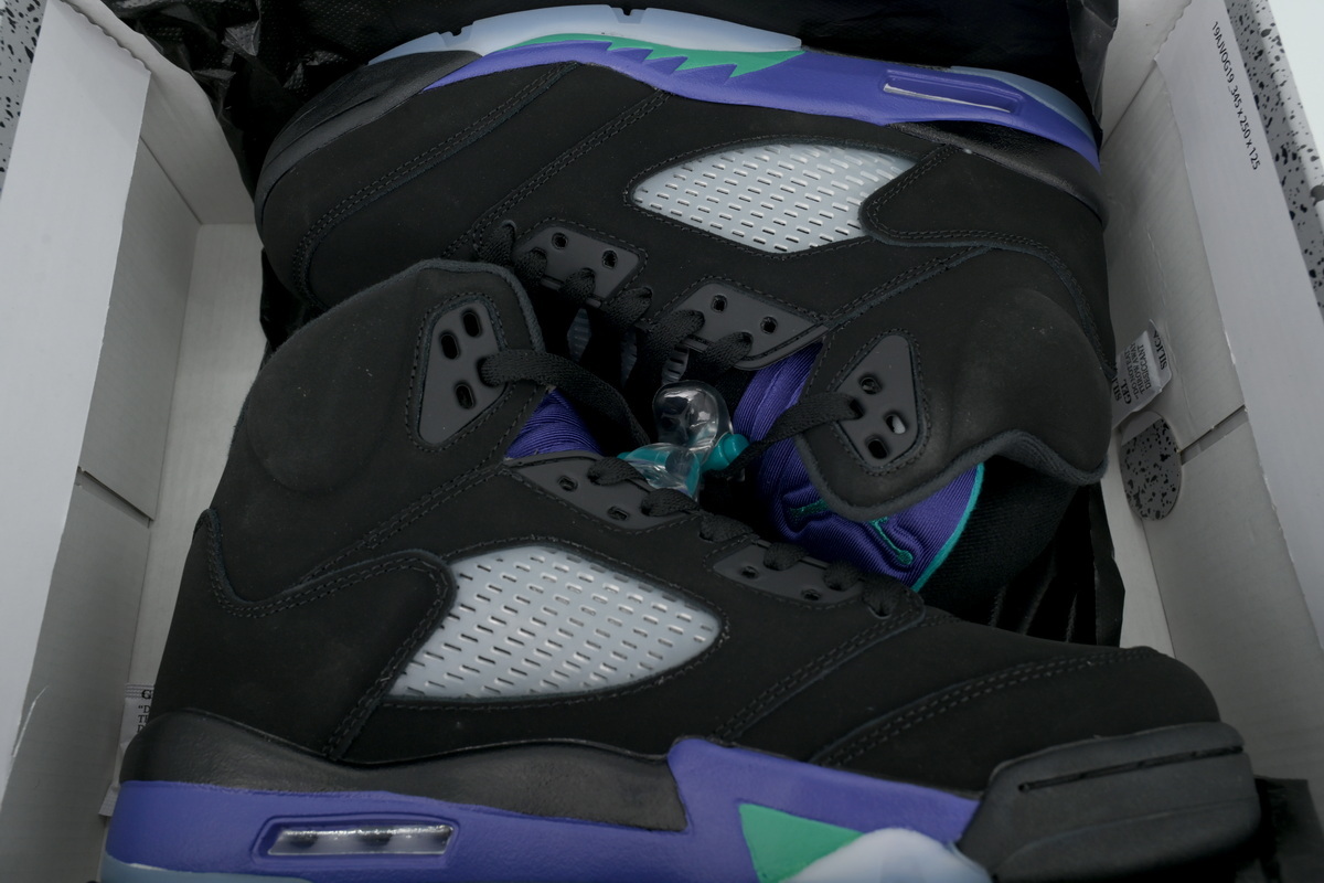 Nike Air Jordan 5 AJ5 Retro 'Black Grape' Men's Lace-Up Basketball Athletic Sneakers 136027-007 - Image 6