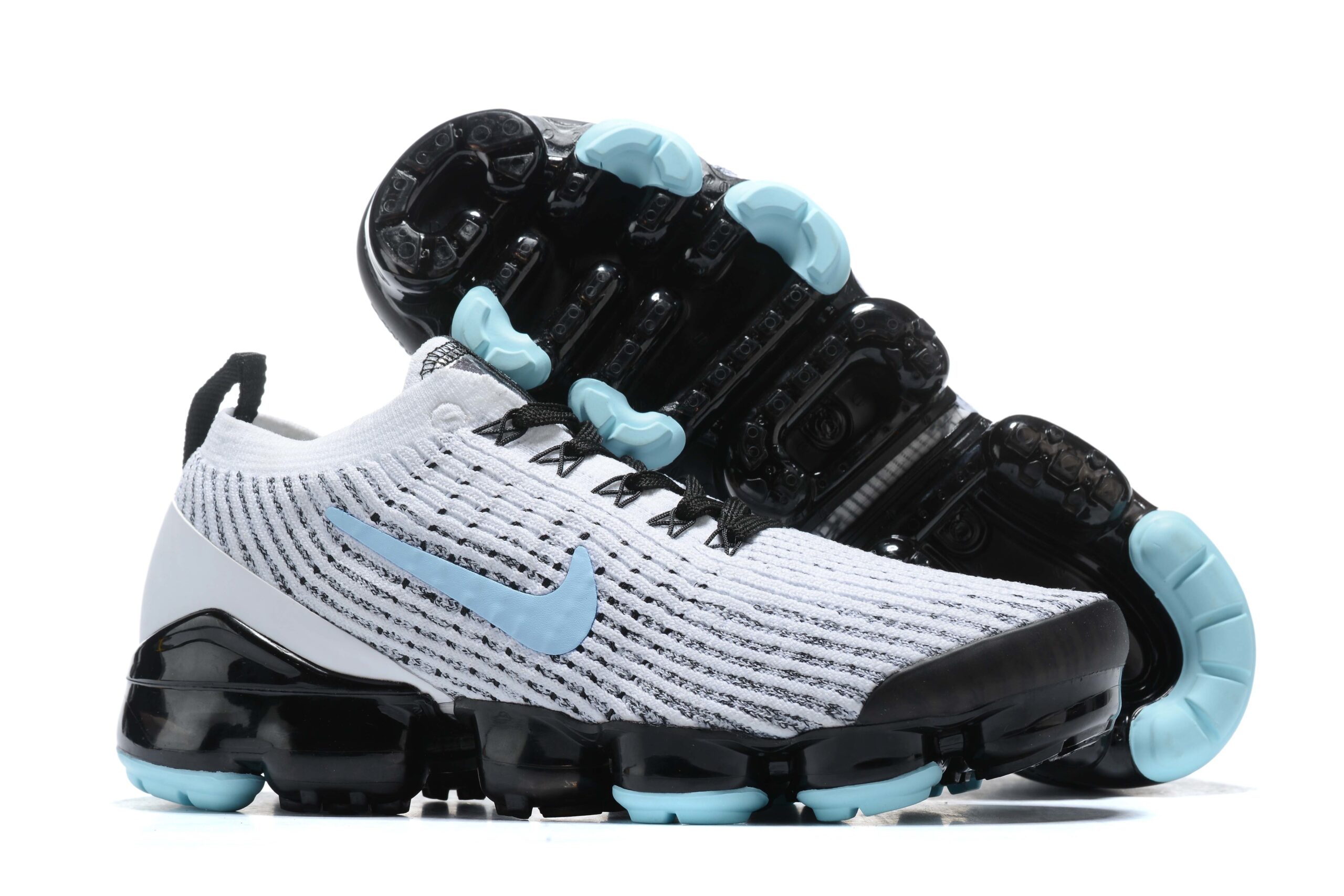 Nike Air VaporMax Flyknit 3 White/Blue Men's Air Cushion Sneakers Casual Shoes US Sizes 8-11 - Image 6