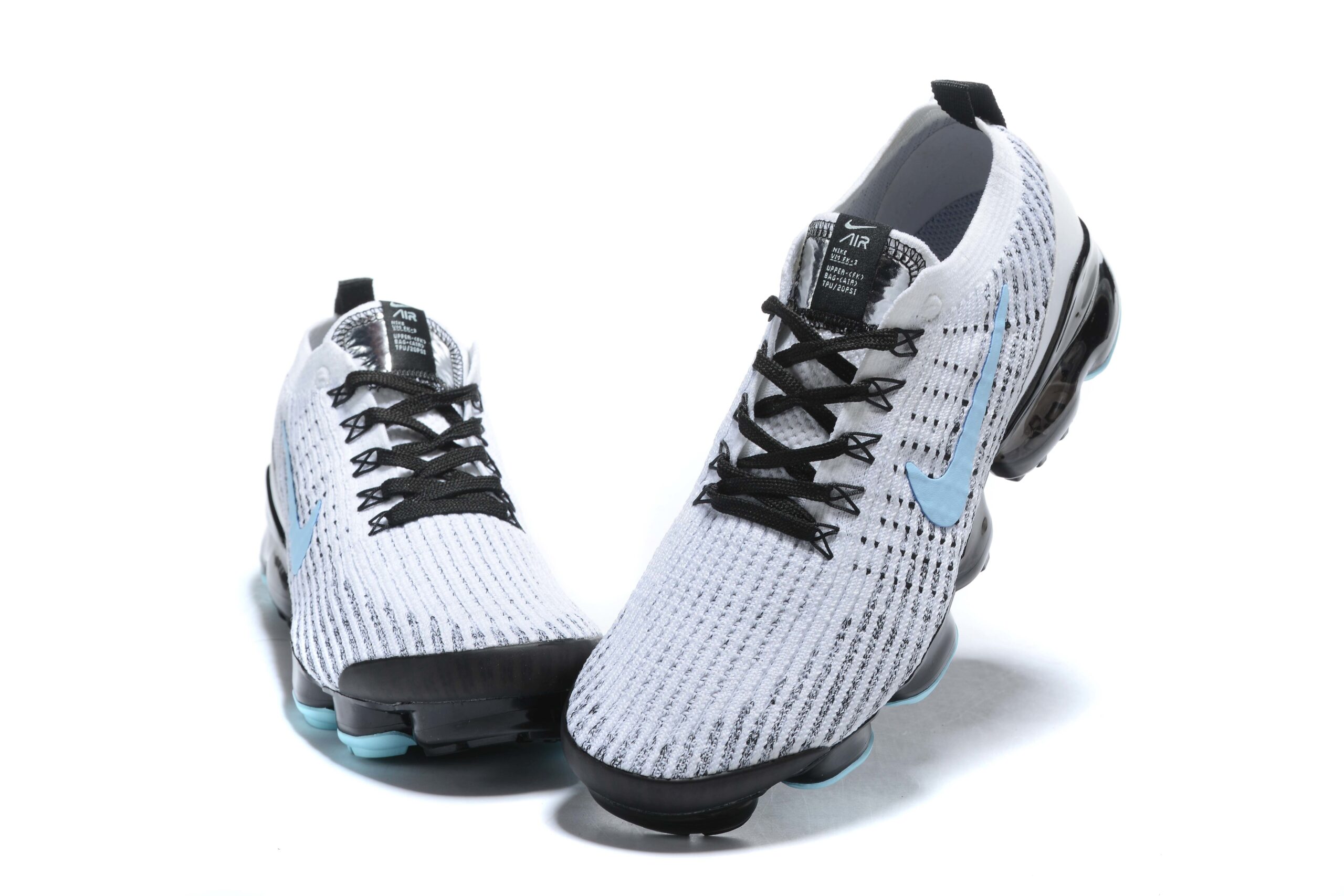 Nike Air VaporMax Flyknit 3 White/Blue Men's Air Cushion Sneakers Casual Shoes US Sizes 8-11 - Image 4