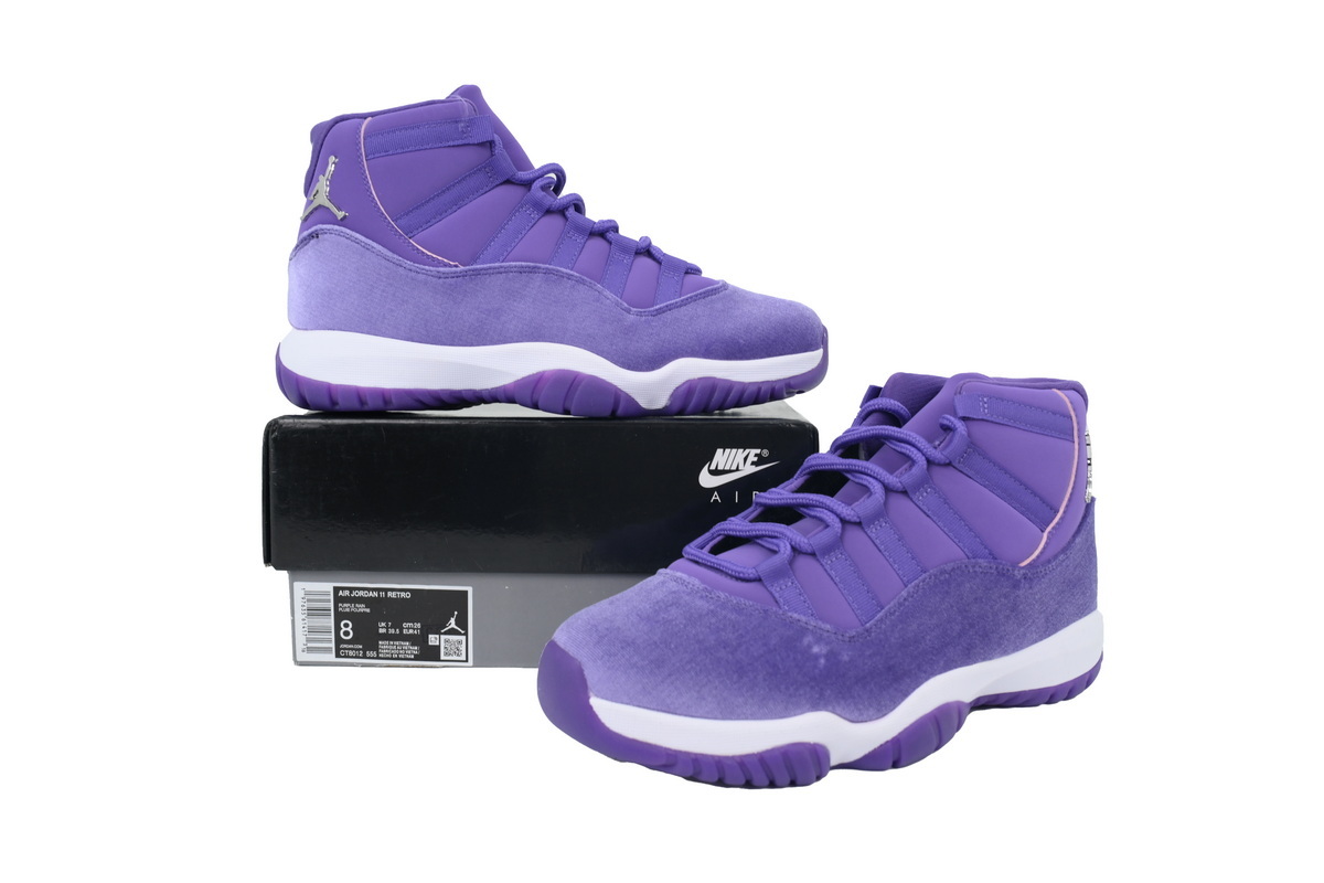 Nike Air Jordan 11 AJ11 Retro PURPLE RAIN Men's Lace-up Basketball Sneakers Athletic Shoes CT8012-555 - Image 8