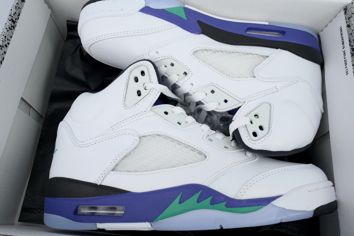 Nike Air Jordan 5 AJ5 Retro 'Grape' 2025 Men's Lace-Up Basketball Athletic Sneakers Shoes HQ7978-100 - Image 6