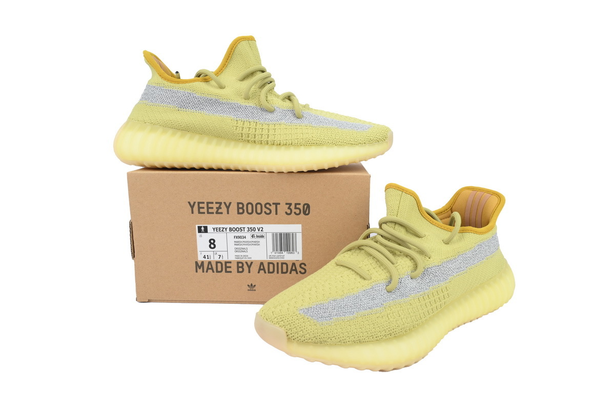 adidas Yeezy Boost 350 V2“Marsh”Real Boost Men's Low Top Lace-Up Sneakers Athletic Basketball US Size - Image 7