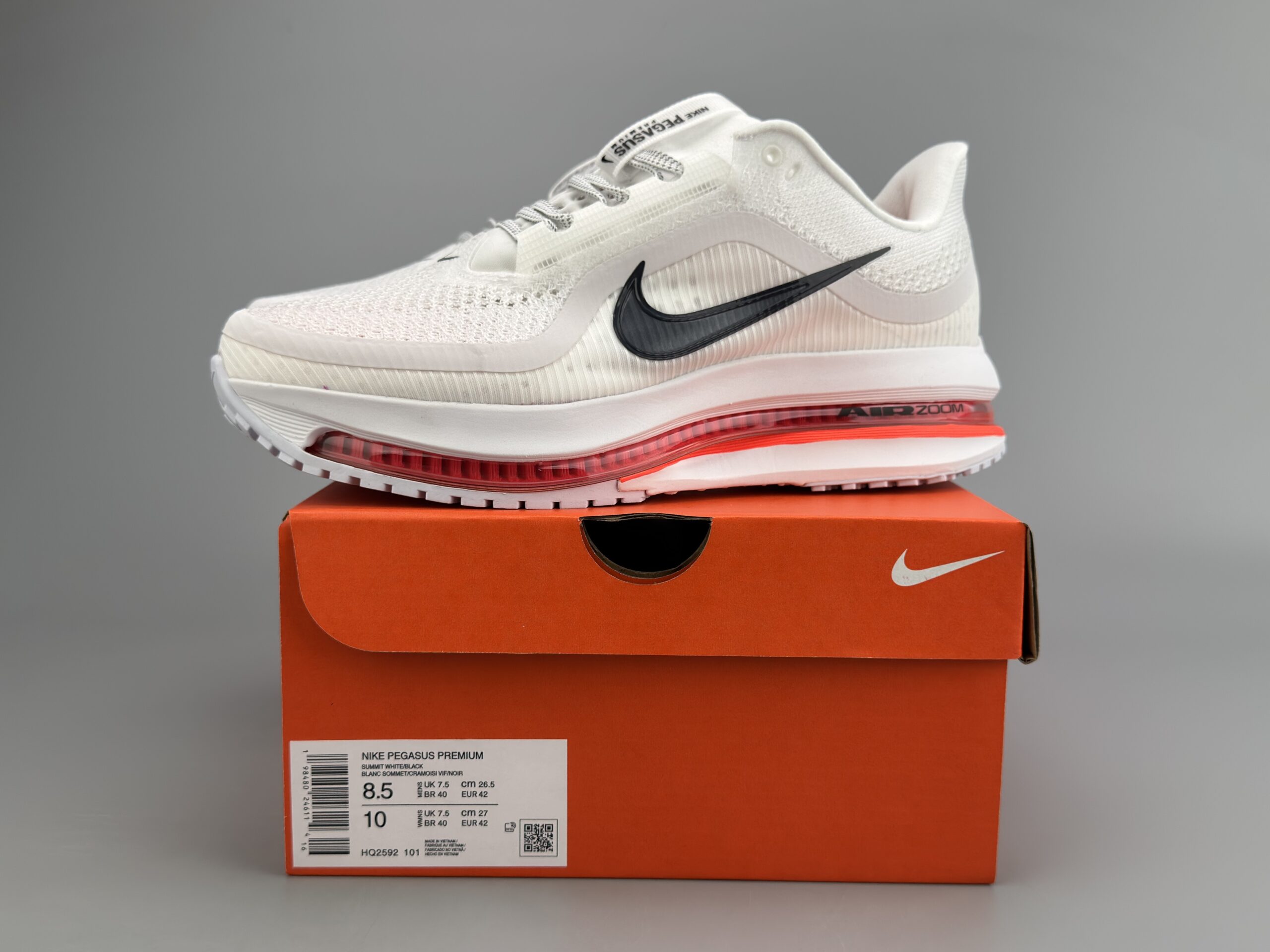 Nike Air Zoom Pegasus Premium White/Gray/Black/Orange Men's Athletic Sneakers Sports Shoes US Size 8-12Nike Air Zoom Pegasus Premium White/Gray/Black/Orange Men's Athletic Sneakers Sports Shoes US Size 8-12 - Image 8