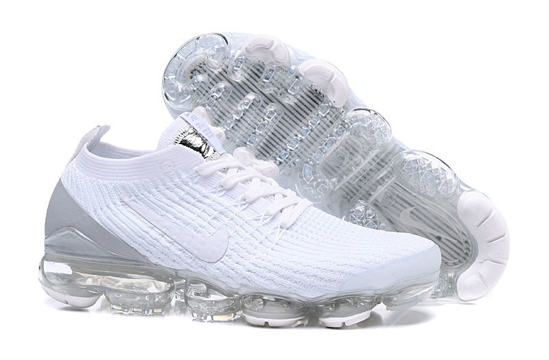 Nike Air VaporMax Flyknit 3 All White Men's Air Cushion Sneakers Casual Shoes US Sizes 8-11 - Image 6