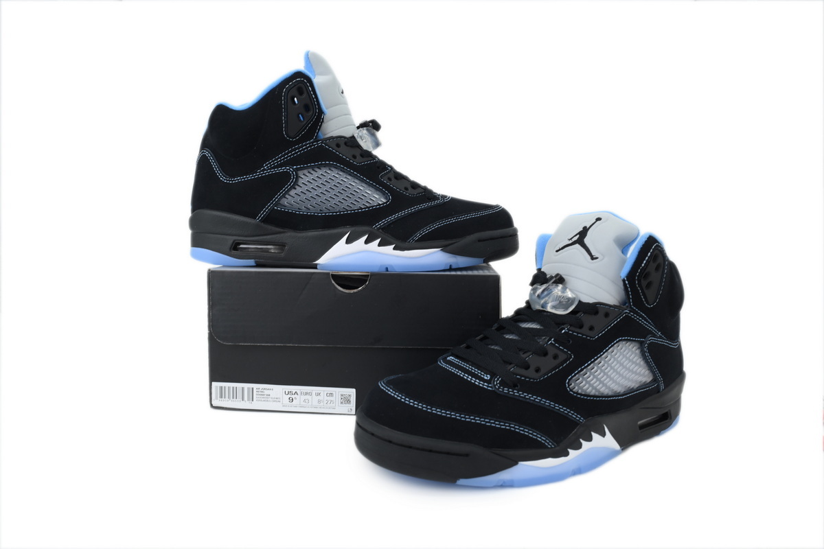 Nike Air Jordan 5 AJ5 5 Retro 'Black University Blue' 2026 Men's Lace-Up Basketball Athletic Sneakers Shoes DD0587-008 - Image 7