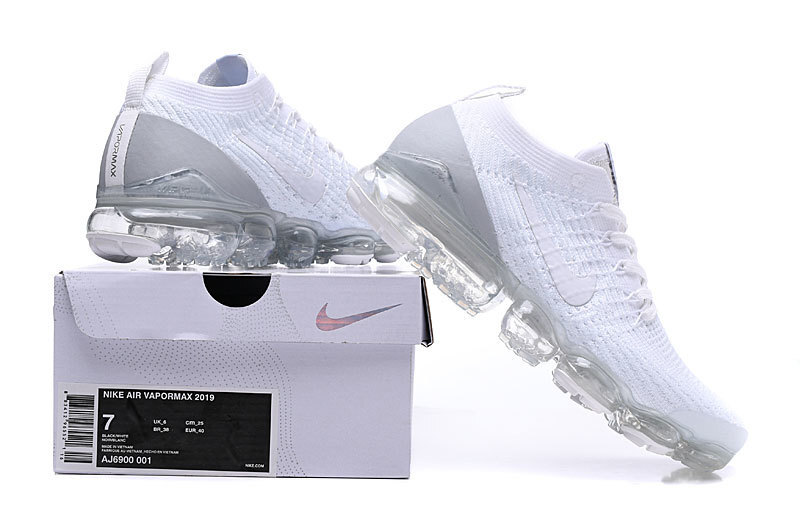 Nike Air VaporMax Flyknit 3 All White Men's Air Cushion Sneakers Casual Shoes US Sizes 8-11 - Image 8