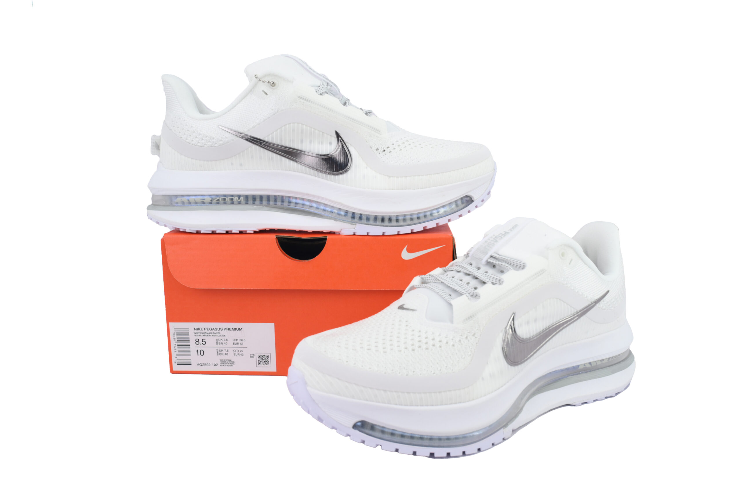 Nike Air Zoom Pegasus Premium White/Silver Men's Athletic Sneakers Sports Shoes US Size 8-12 - Image 6
