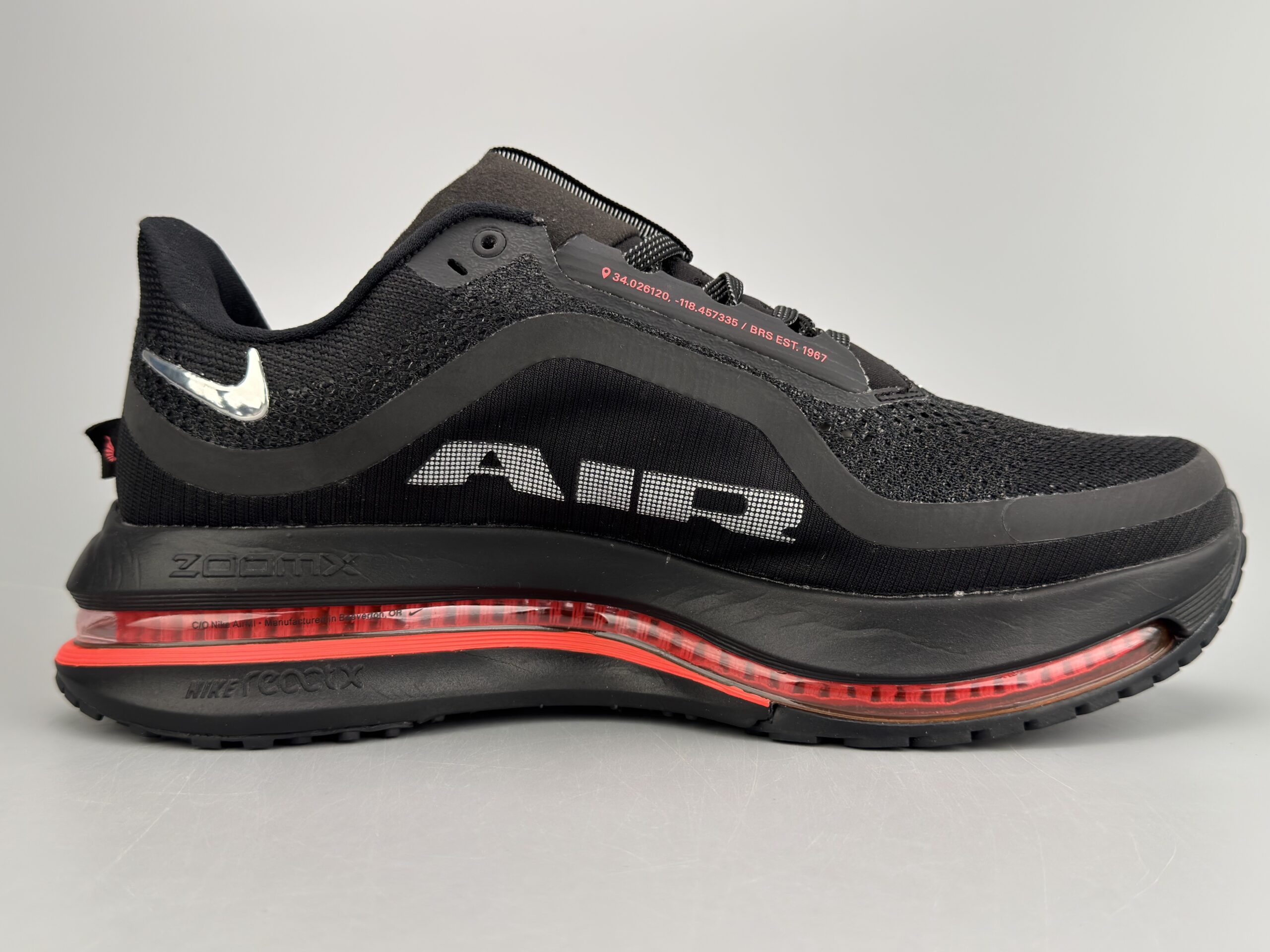 Nike Air Zoom Pegasus Premium Black/Sliver Men's Athletic Sneakers Sports Shoes US Size 8-12 - Image 2