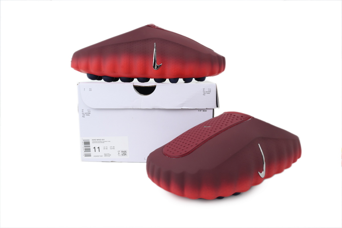 Nike Mind 001 Men's Slip-On Low Top Athletic/Sneaker/Casual 'Team Red' Men size 8-13 HQ4307-601(The size runs small, please order one size up.) - Image 8