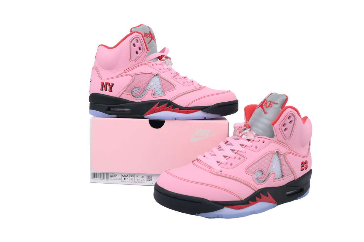 Awake NY x Air Jordan 5 AJ5 Retro 'Arctic Pink' Men's Lace-Up Basketball Athletic Sneakers Shoes DV4982-600 - Image 7